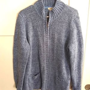LL Bean XL zip up cardigan NWOT